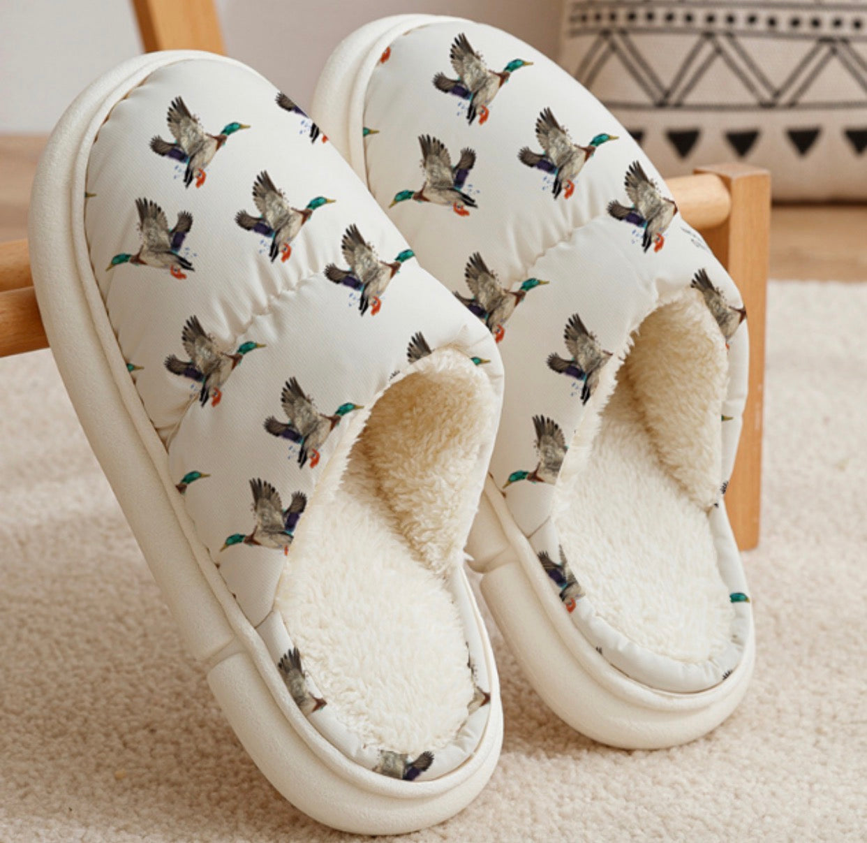 White Duck Slippers
