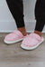 Pink Cowhide Slippers One Size