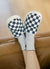 Black & White Checkerboard Slippers