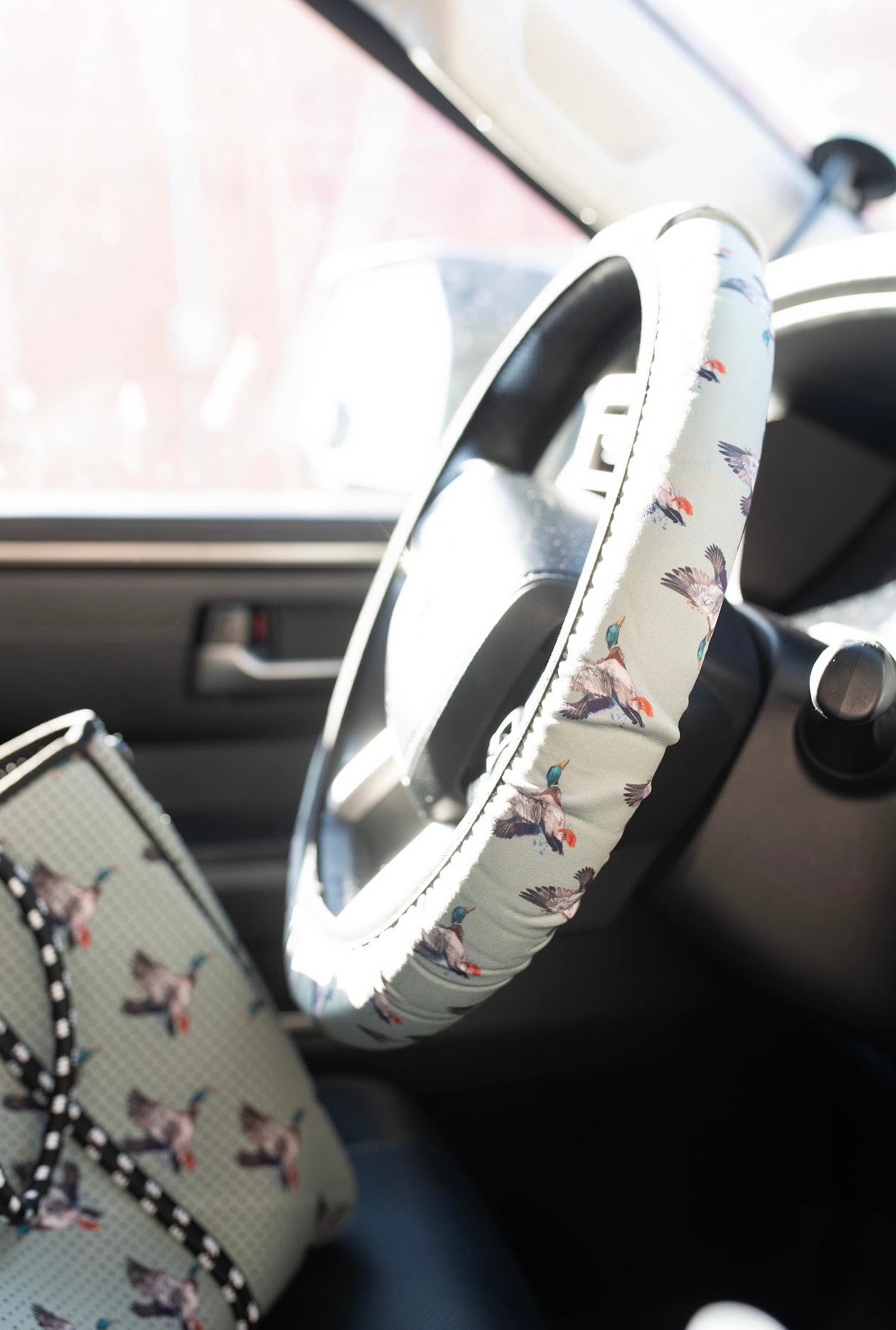 Green Duck Steering Wheel Cover
