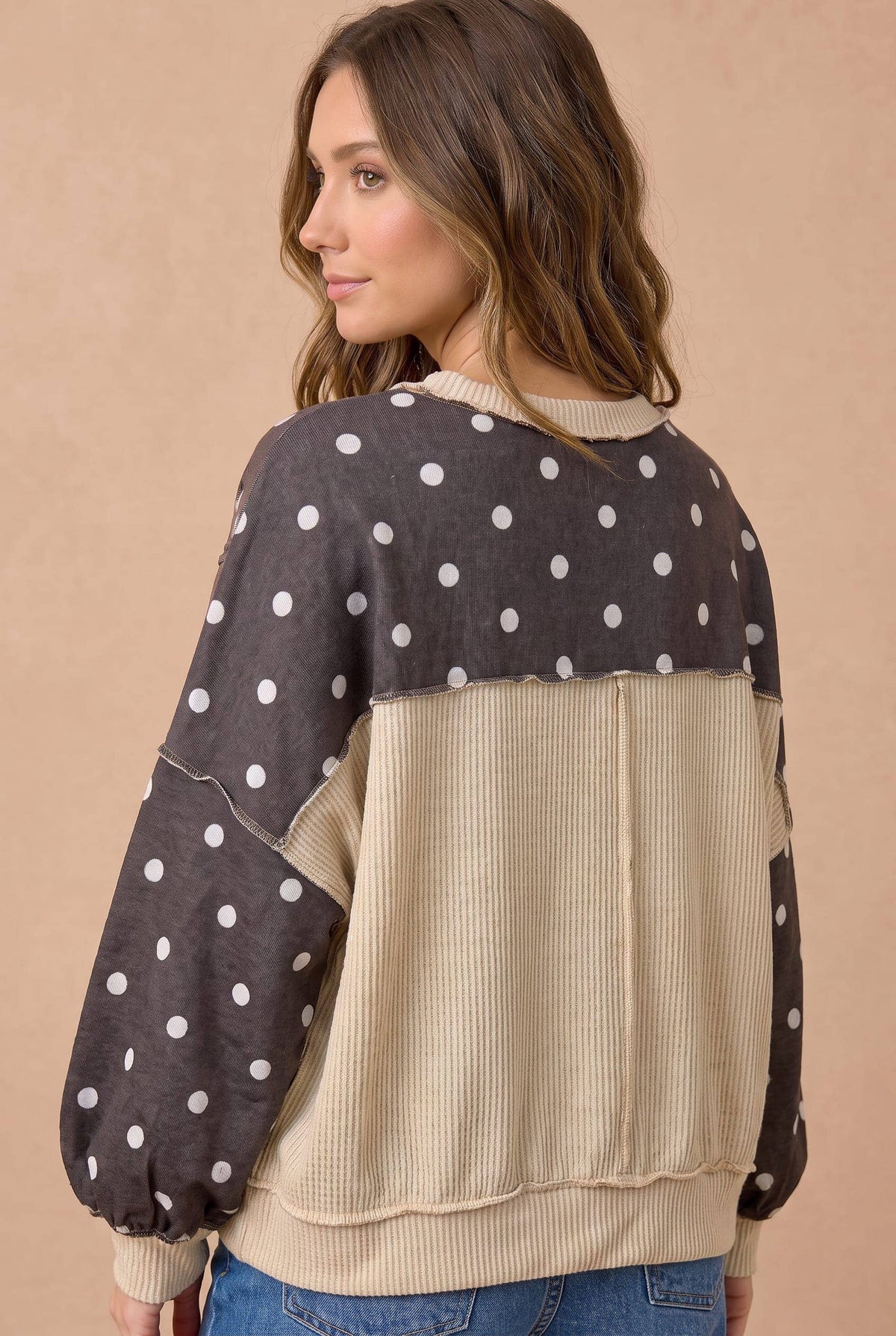 Oversized Polka Dot Pullover