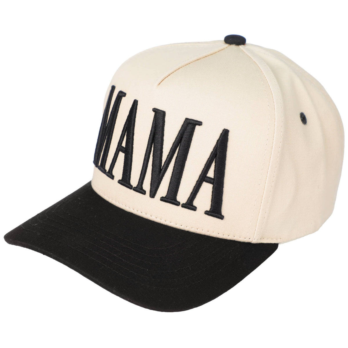 C.C MAMA Letter embroidered Snapback Trucker Hat: Navy