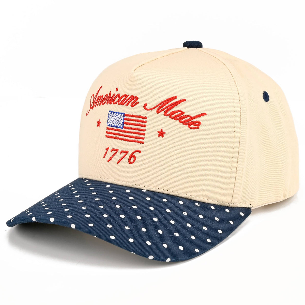 C.C AMERICAN MADE 1776 Letter on Two Tone Trucker Hat: Navy