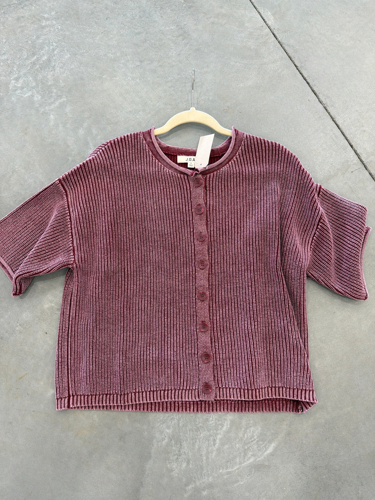 Maroon Button Down Knitted Top
