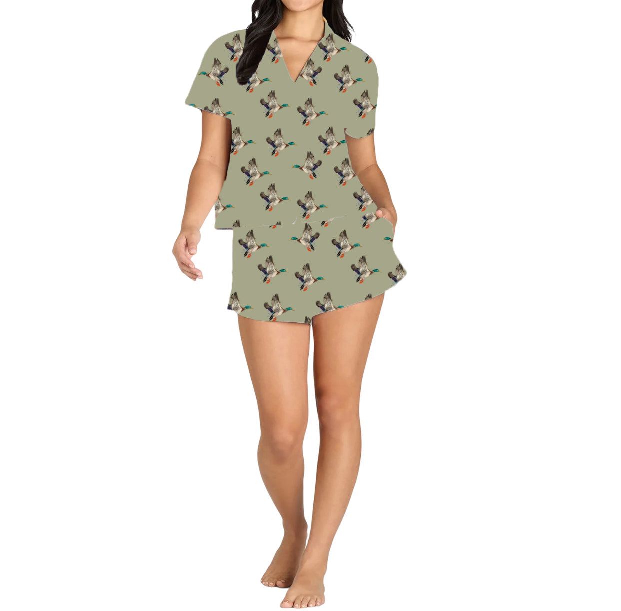 Green Duck Pajama Set