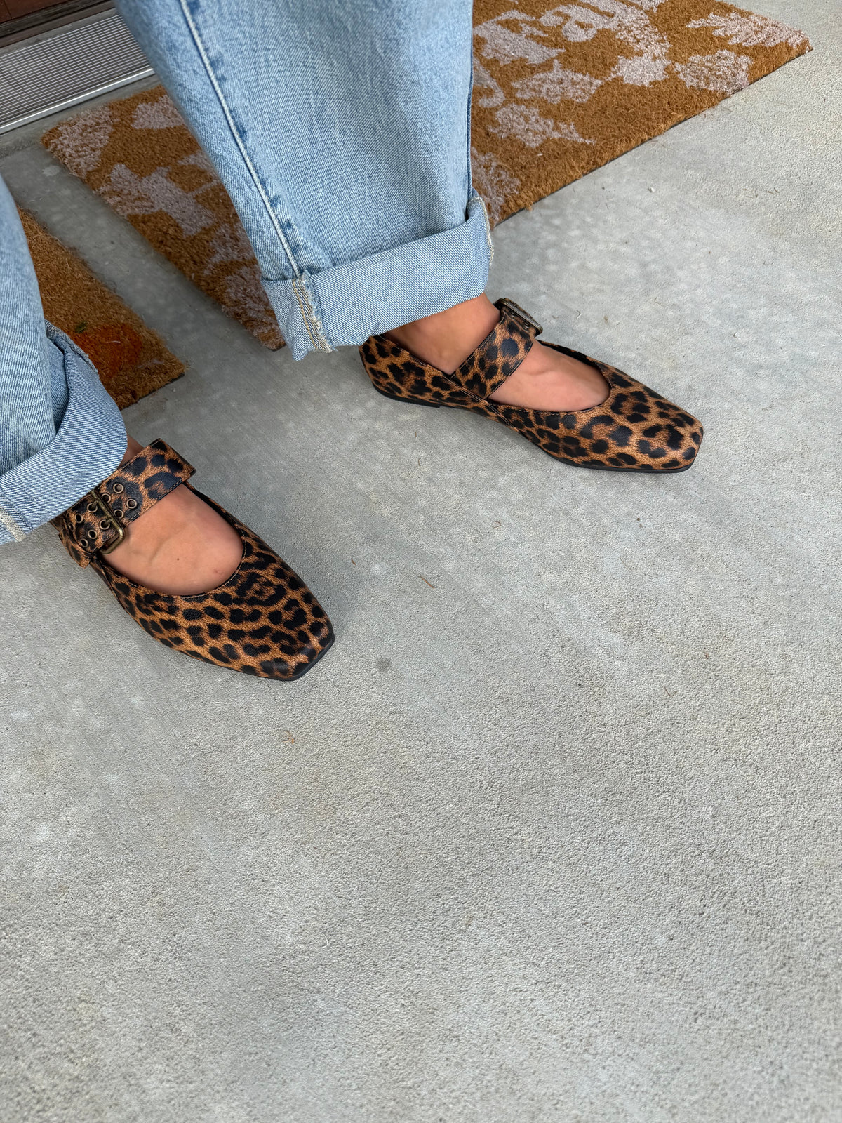 Leopard Ballet Fall Flat With Buckle