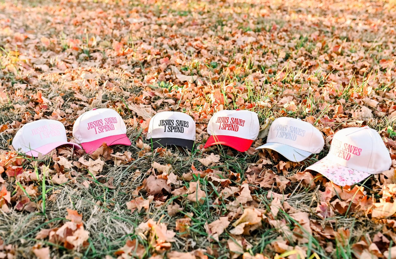 Red Jesus Saves I Spend Hat