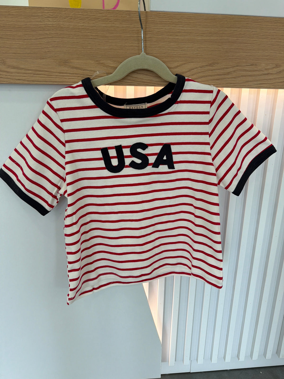 Girls USA Striped Shirt