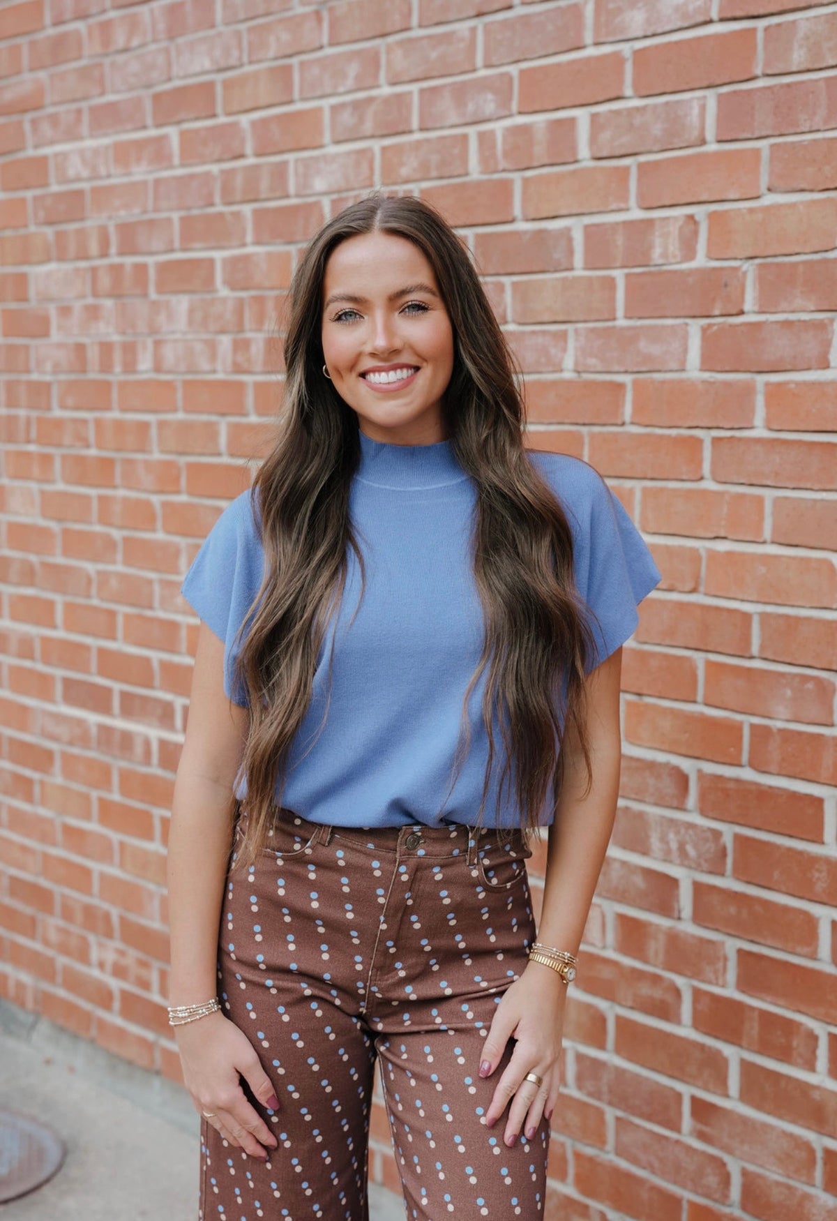 Cotton Twill Polka Dot Pants