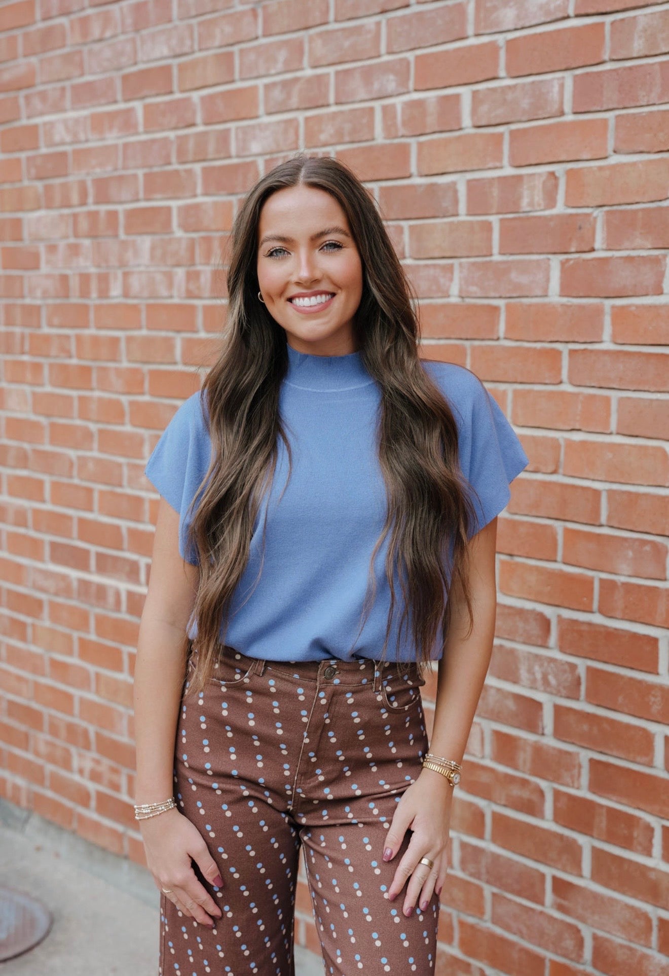 Cotton Twill Polka Dot Pants