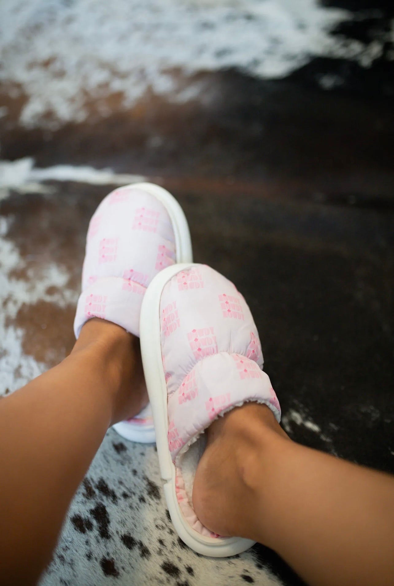 Pink Howdy Slippers