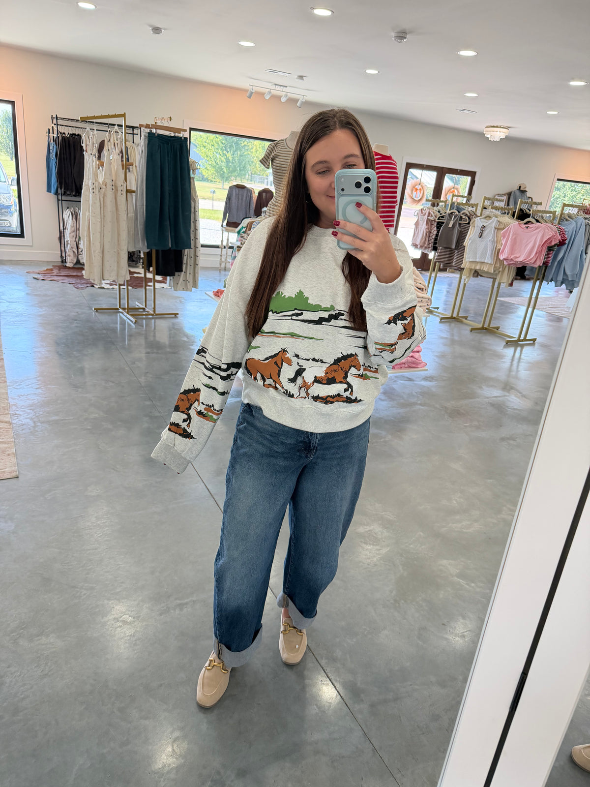 Grey Horse Crewneck