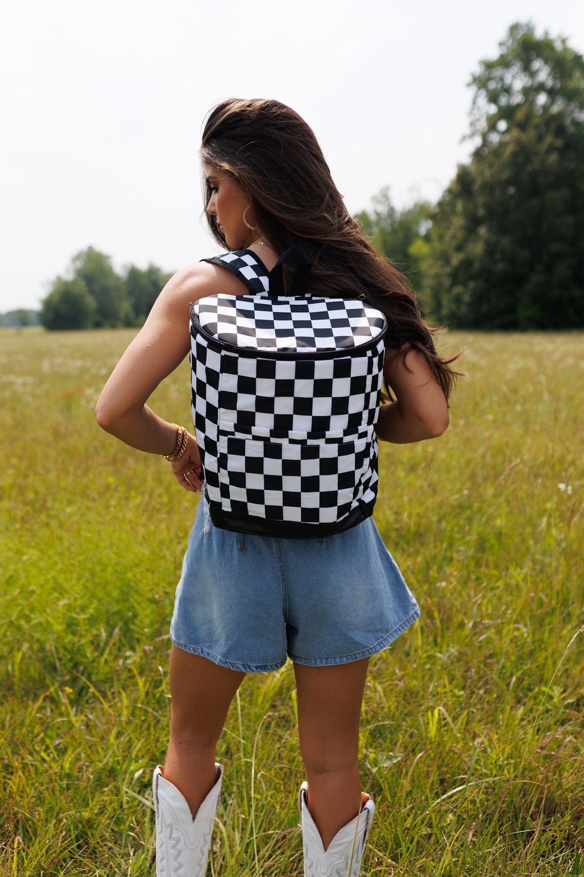 Checkerboard Backpack Cooler