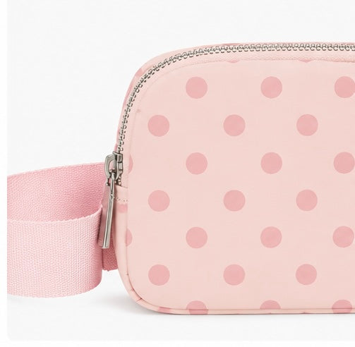 Pink Polka Dot Crossbody Bag