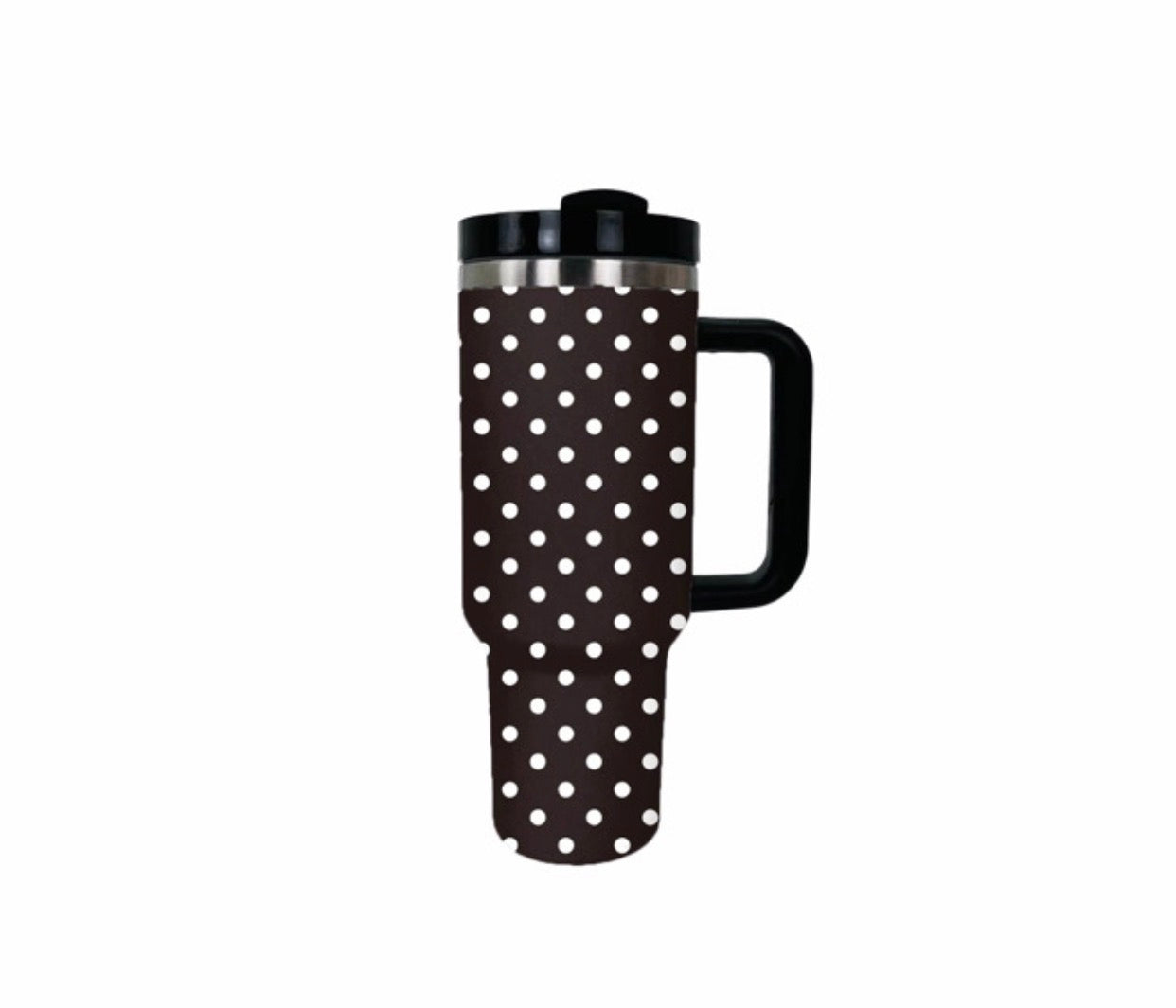 Polka Dot Tumbler With Handle