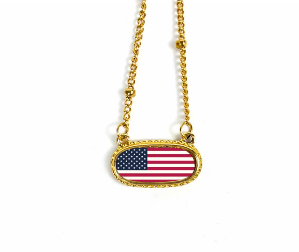 American Flag Necklace