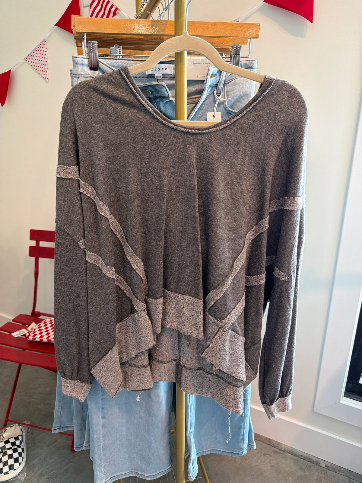 Dark Grey Sweater with Hood