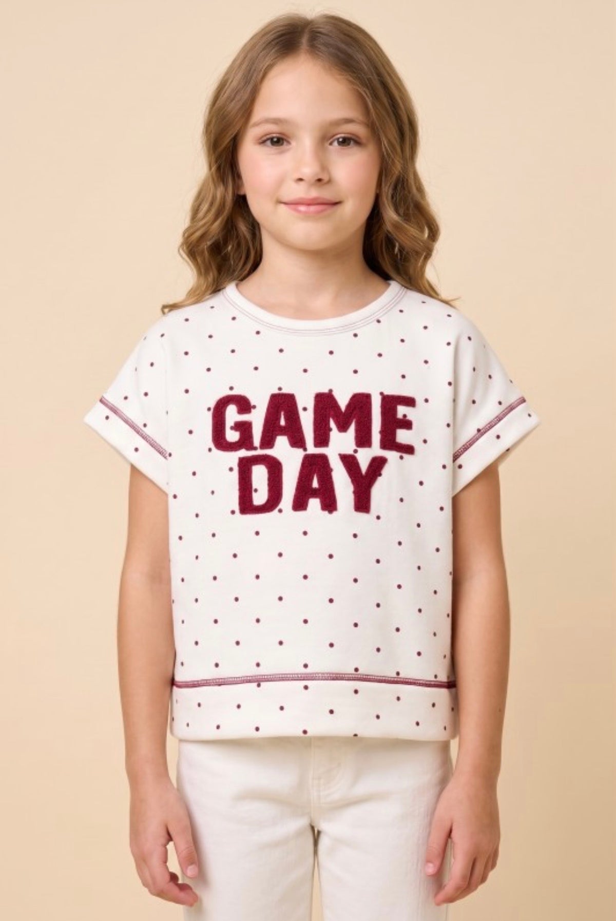 Girls Game Day Open Back Tee