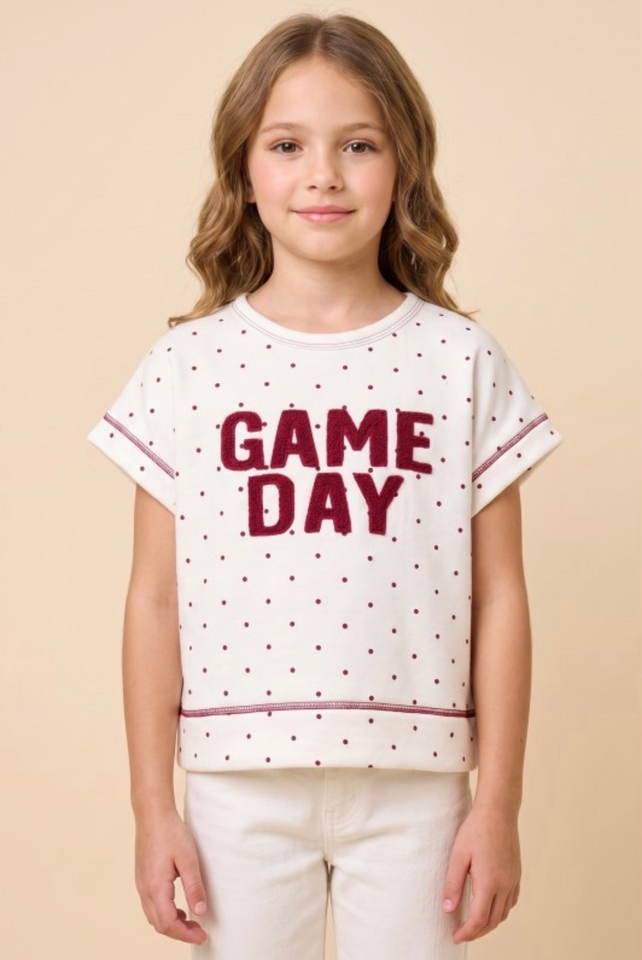 Girls Game Day Open Back Tee