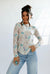 Coastal Cowgirl Sheer Mock Neck Top