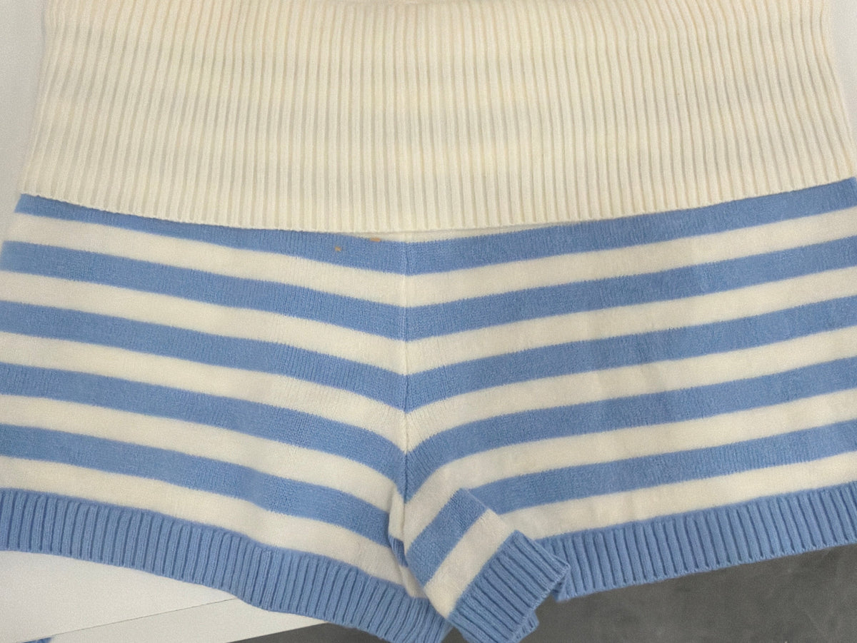 Blue Striped Shorts