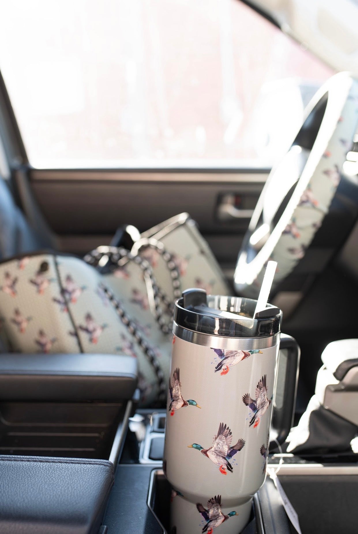 Green Duck Steering Wheel Cover