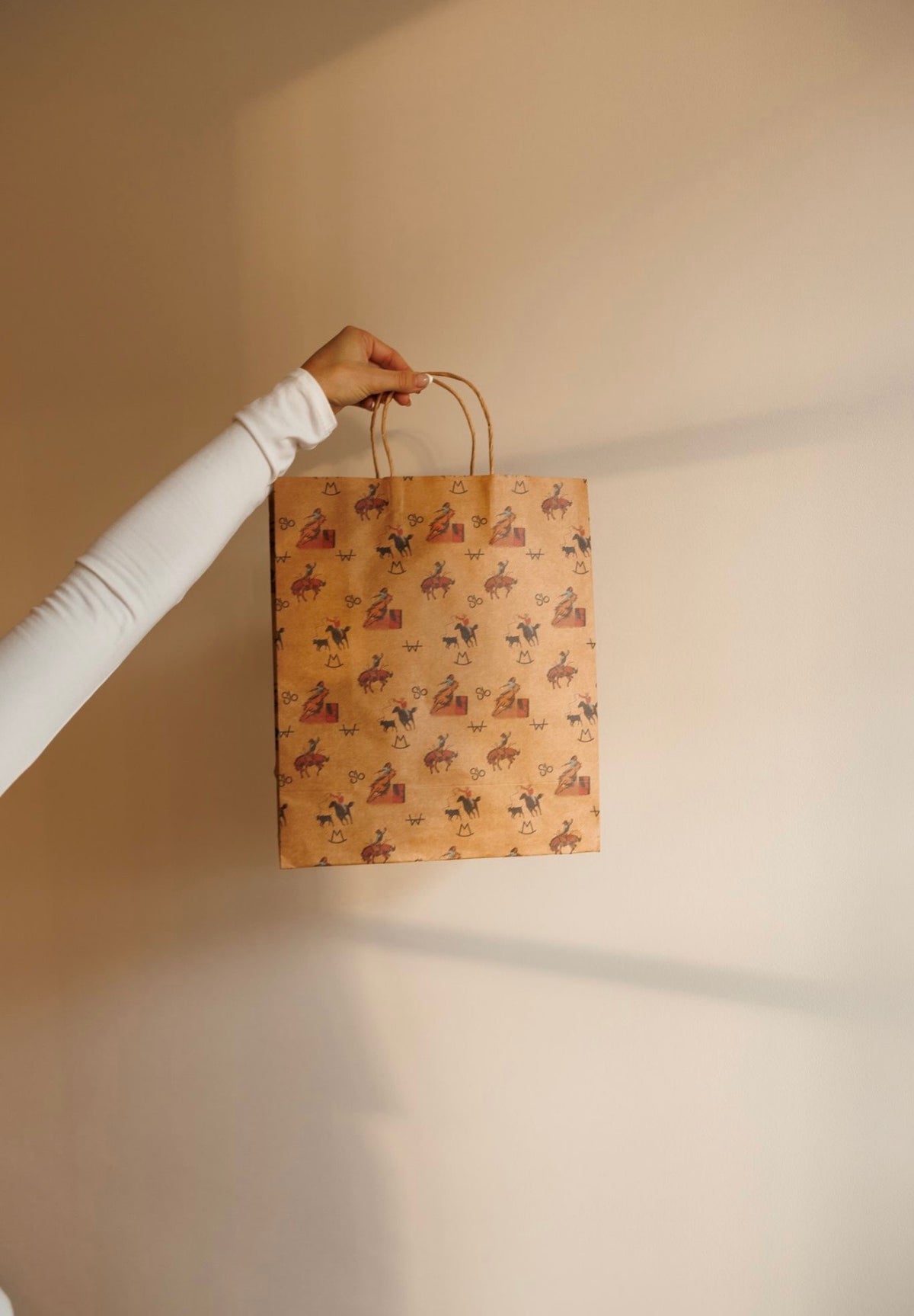 Vintage Cowboy Paper Gift Bag