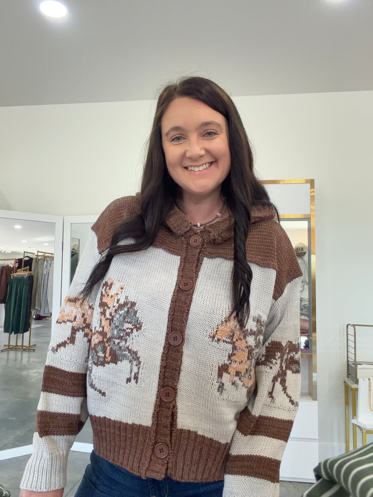 Sweater with Horse Print