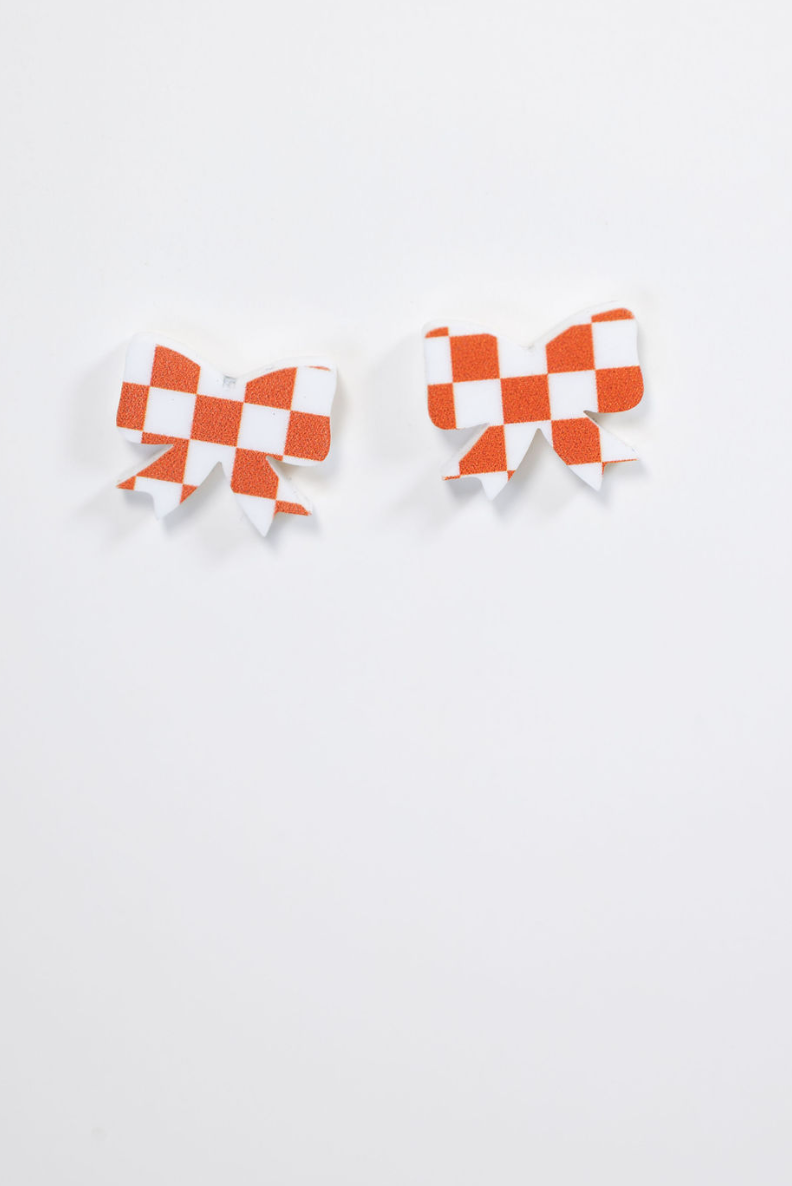 Game Day Checkered bows: Red