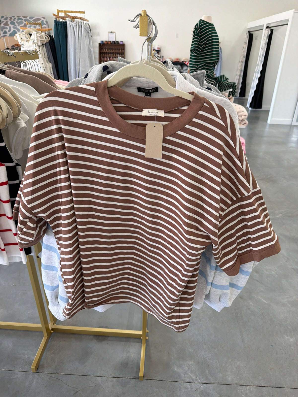 Brown Striped Tee