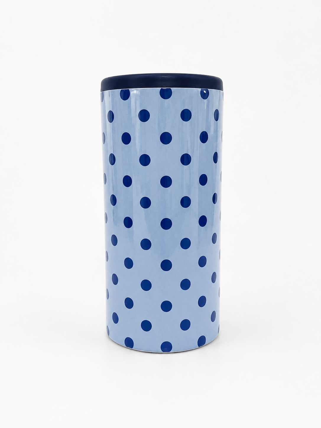 Blue Polka Dot Hard Cooling Can