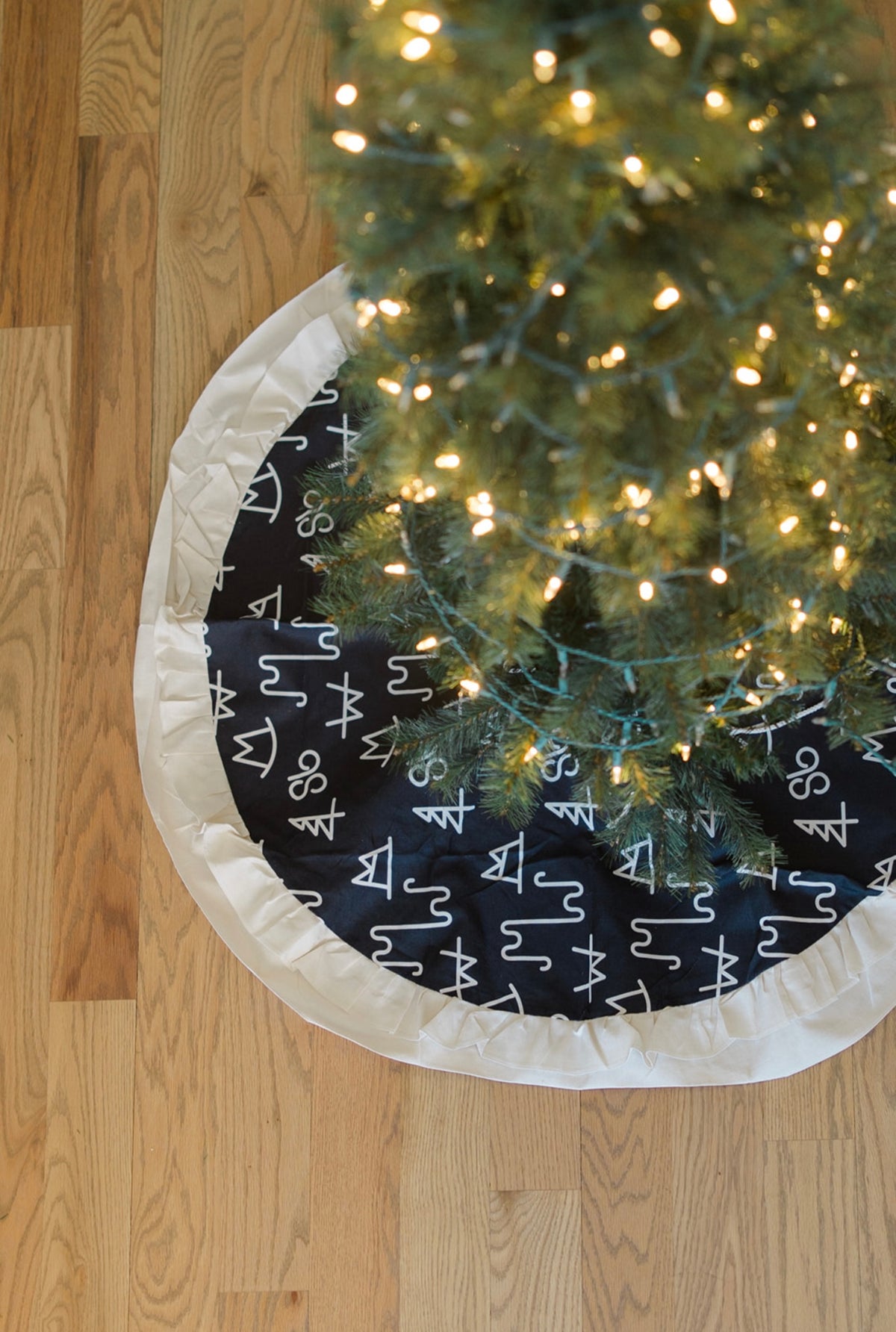 Black Brand Christmas Tree Skirt