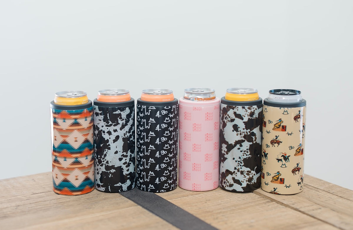 Brown Cowhide Hard Cooling Can