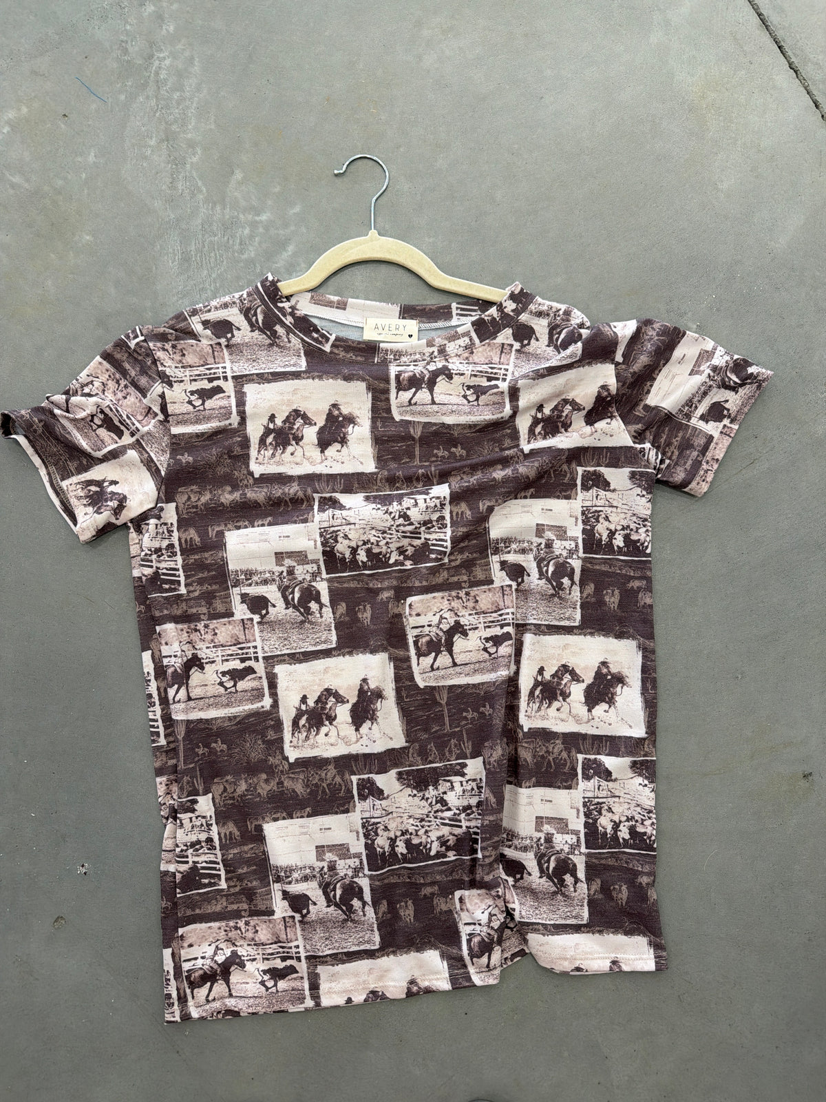 Postcard Graphic Cowboy Tee