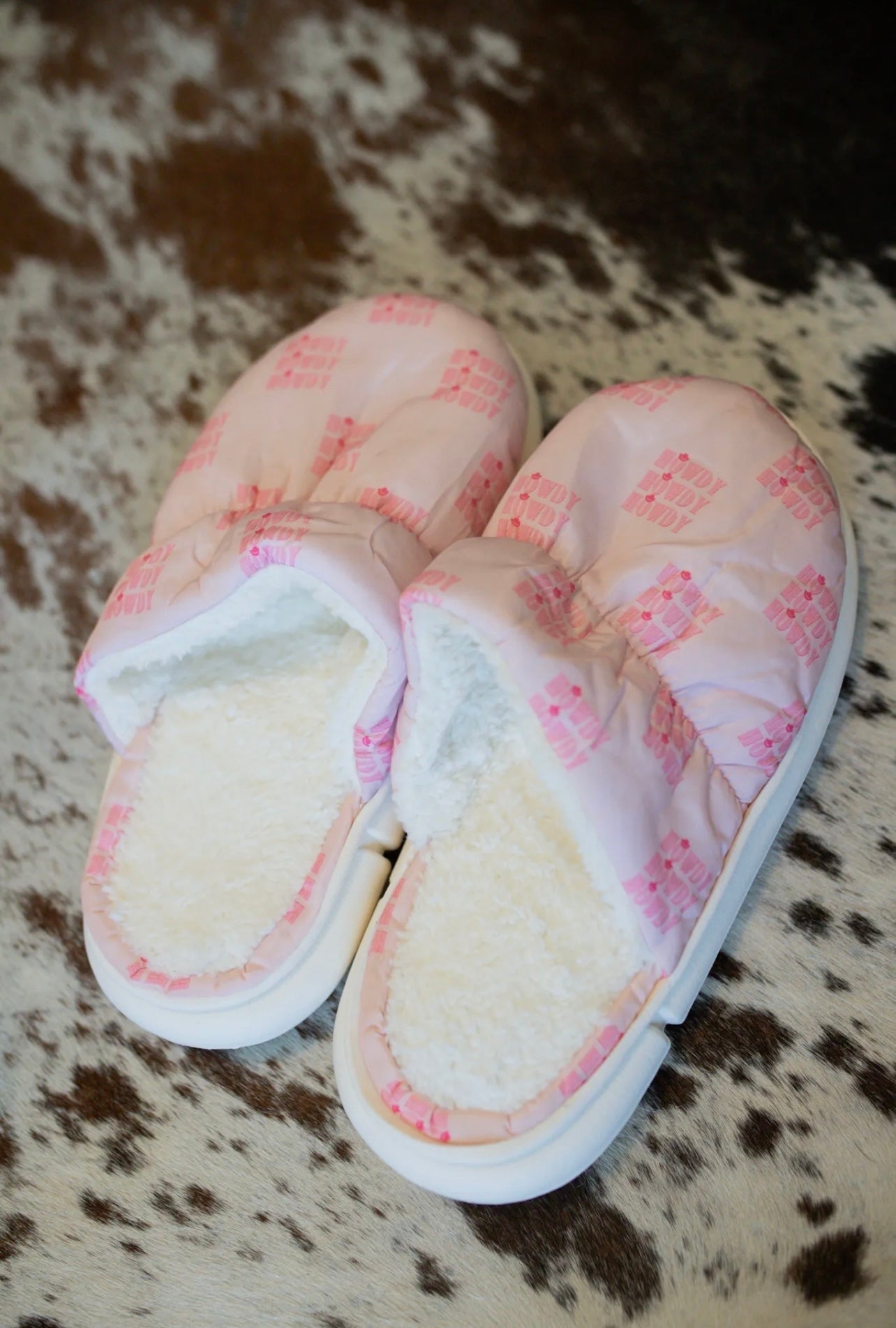 Pink Howdy Slippers