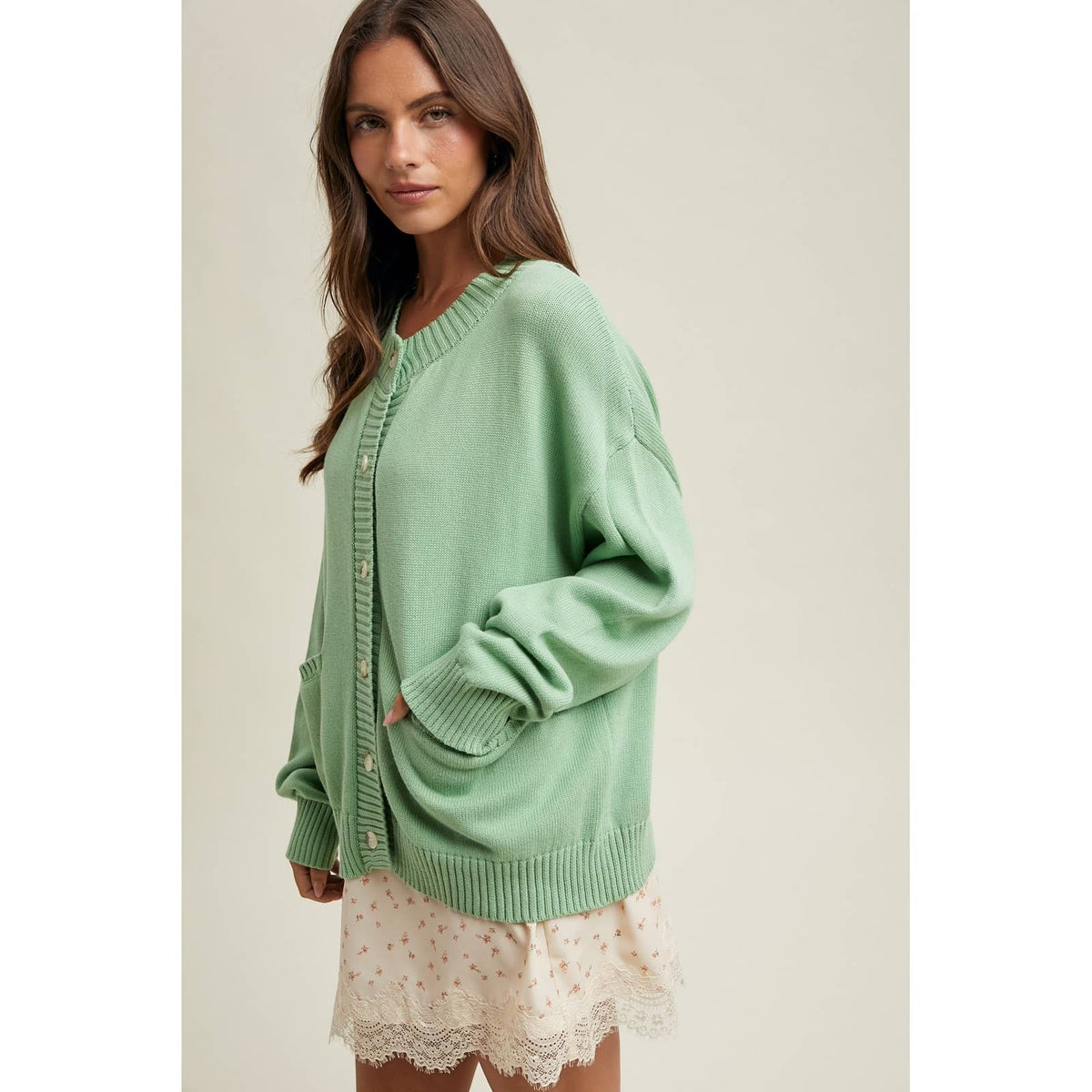 Green Cardigan Sweater (Copy)