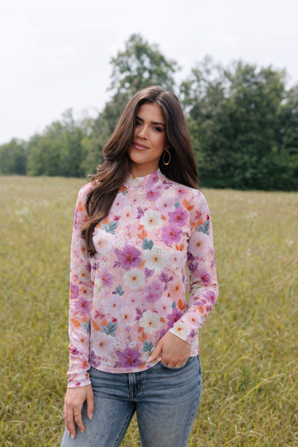 Scarlett Floral Women’s Mesh Top