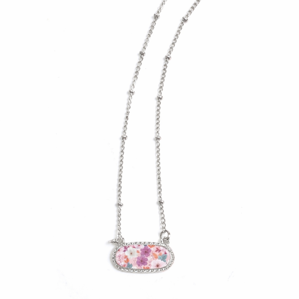 Scarlett Floral SILVER Necklace Preorder