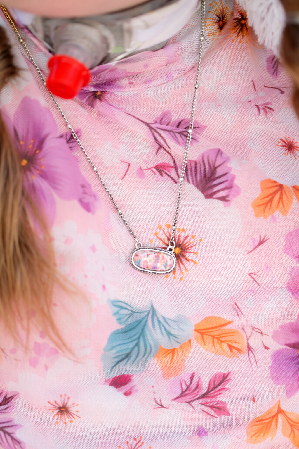 Scarlett Floral SILVER Necklace Preorder