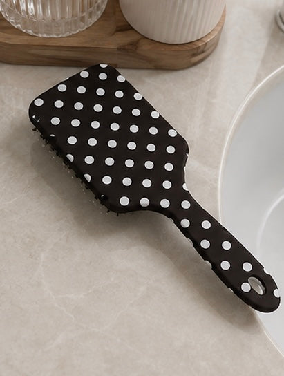 Black Polka Dot Hairbrush