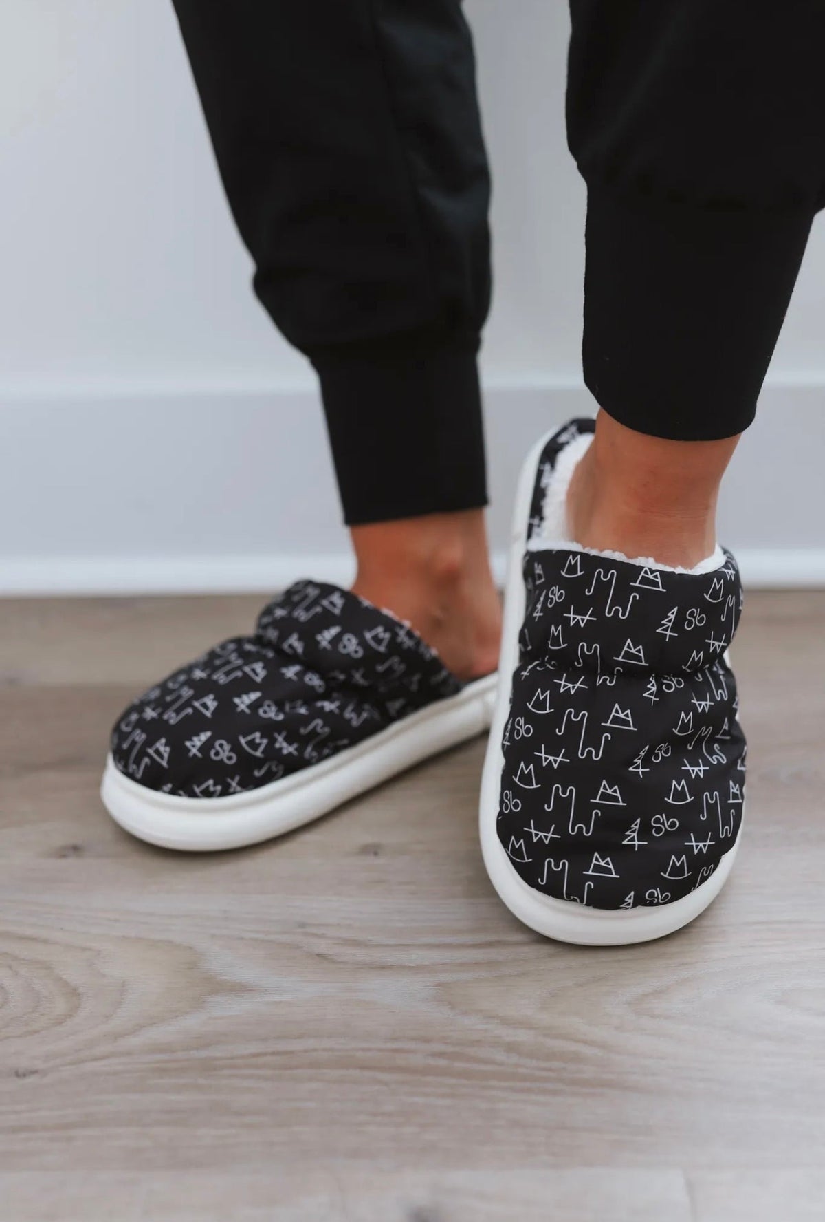 Black Brand Slippers One Size