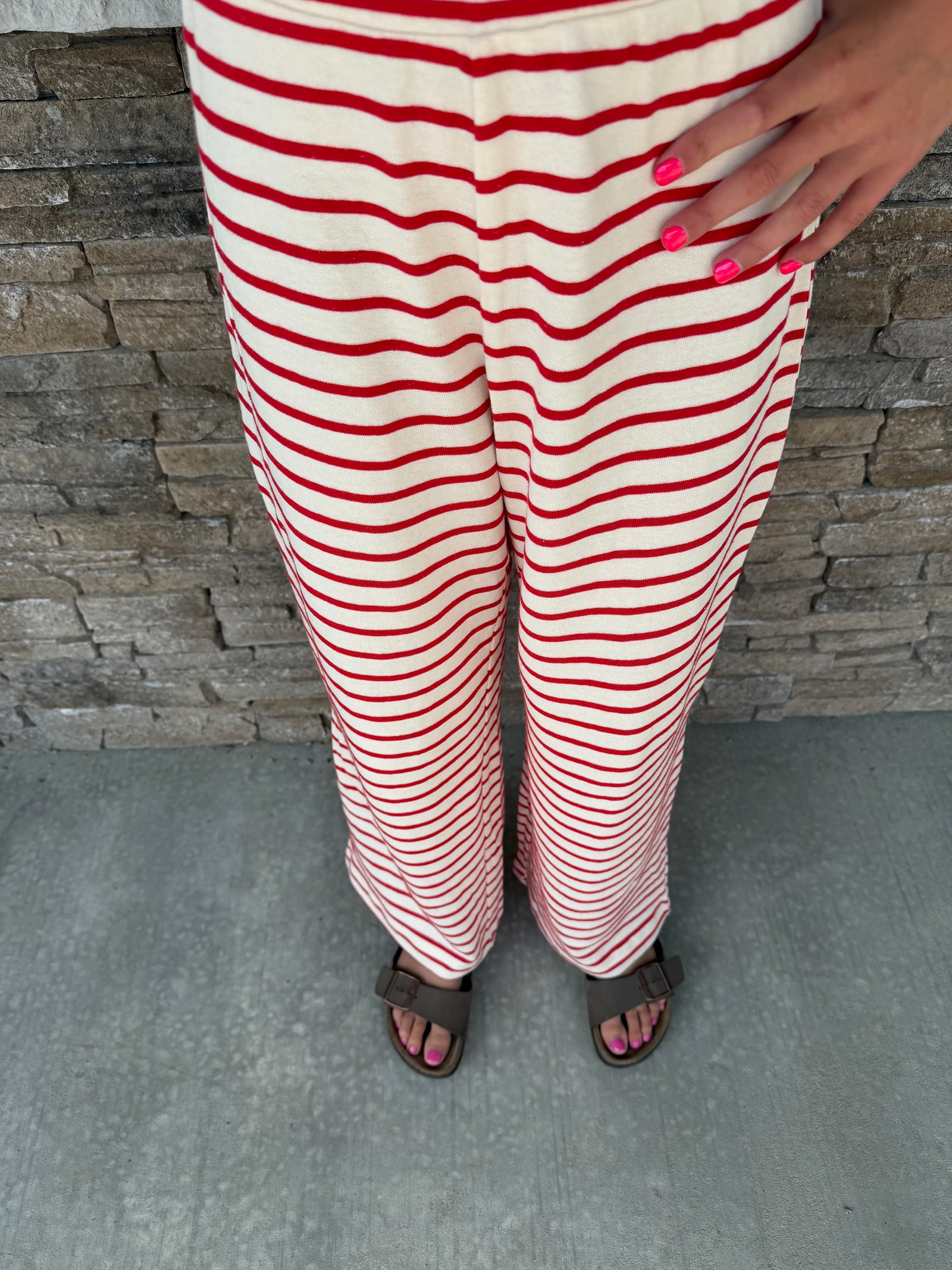 Red Striped Lounge Pants