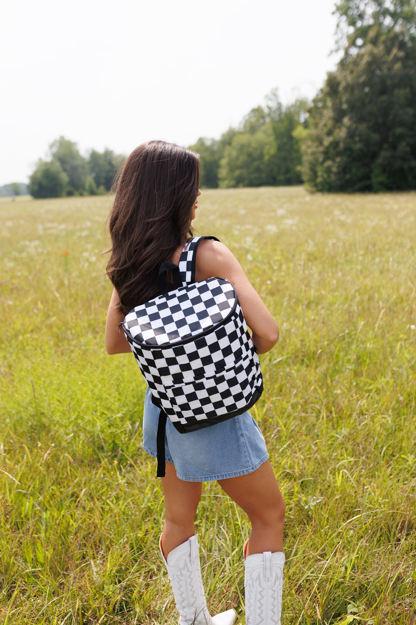Checkerboard Backpack Cooler