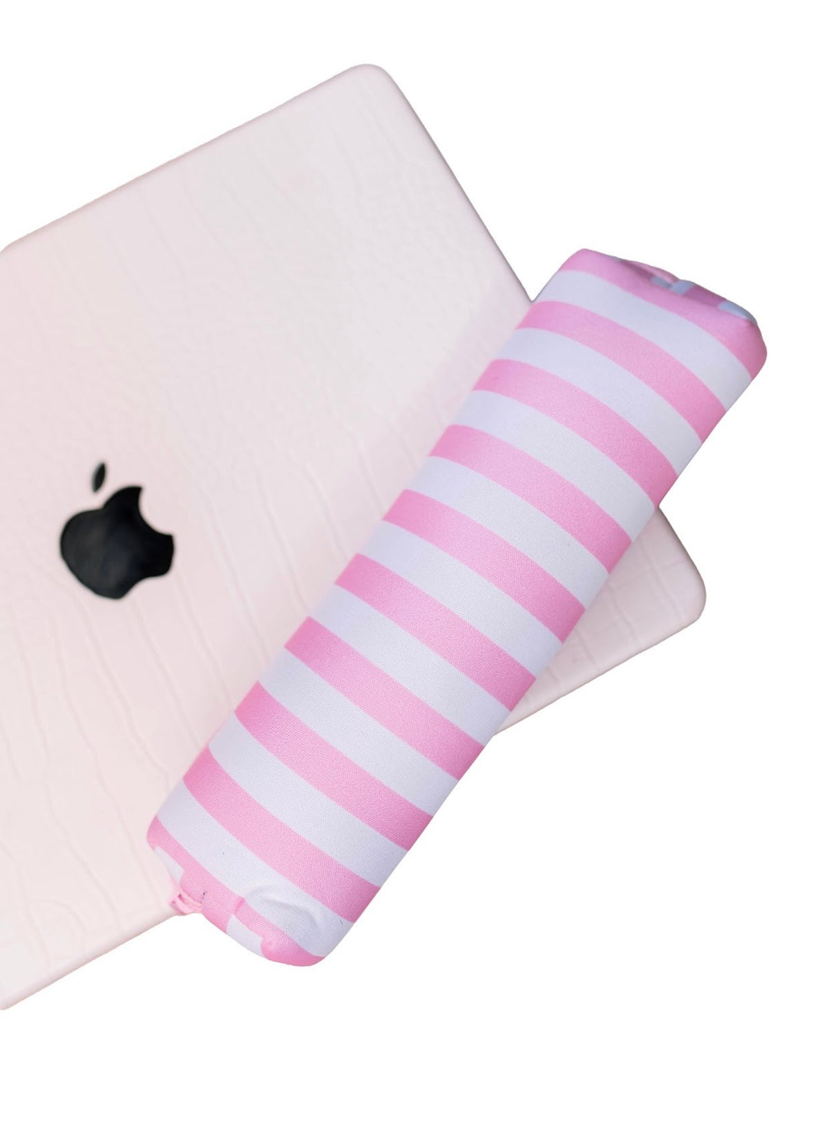 Pink Striped Pencil Pouch