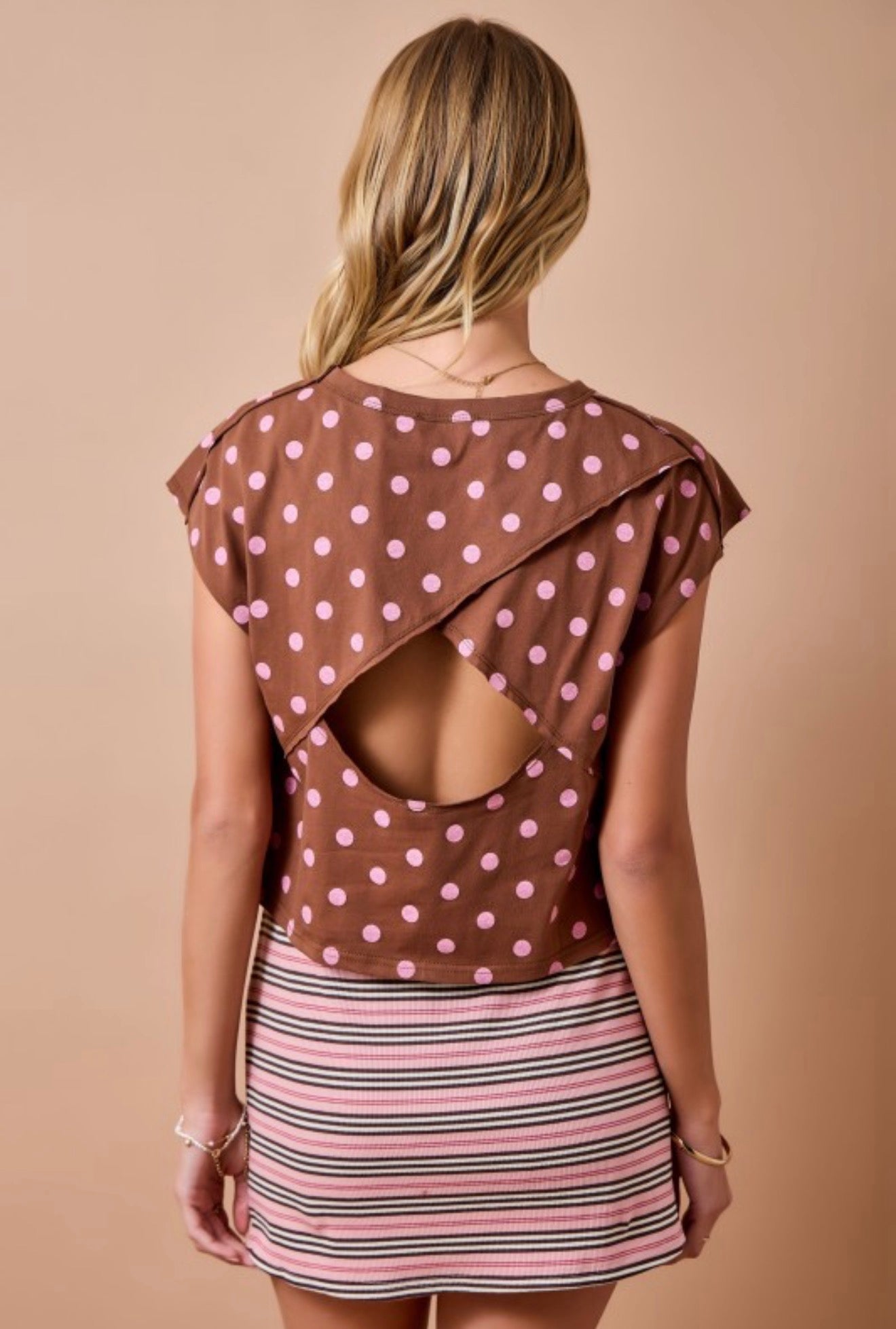 Polka Dot Workout Lounge Top