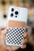 Black & White Checkerboard Phone Pocket