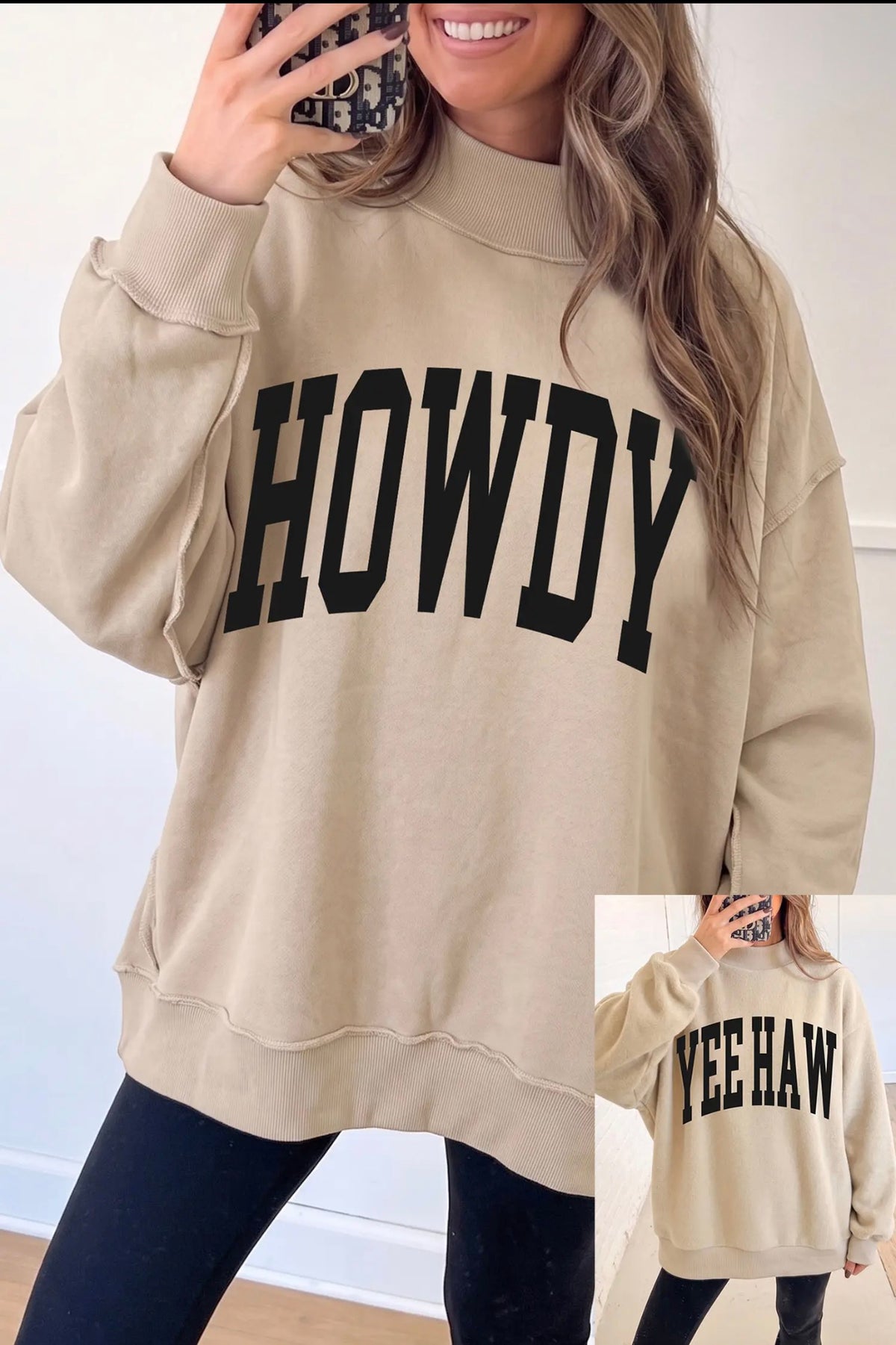 Yeehaw Reversible Mock Neck