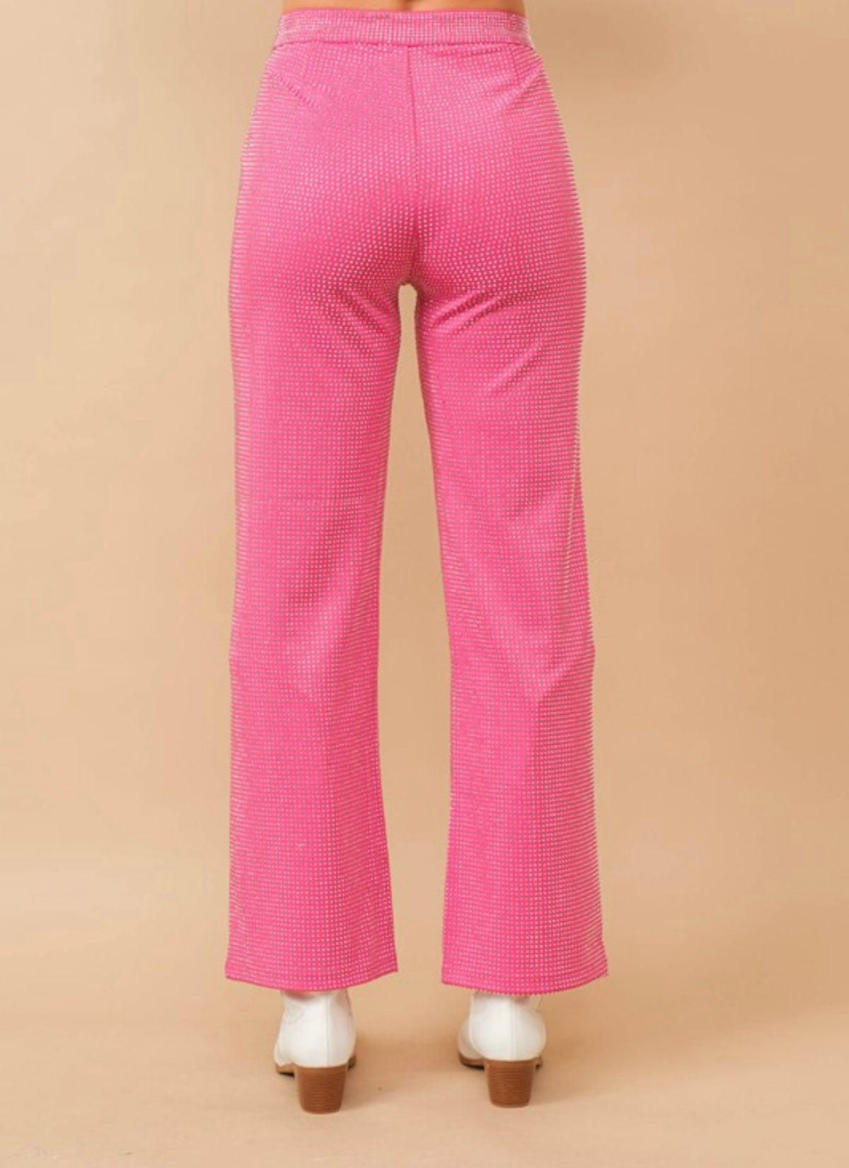 Pink Rhinestone Dress Pants