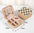 Bow Vintage Cowboy Check Square Jewelry Case