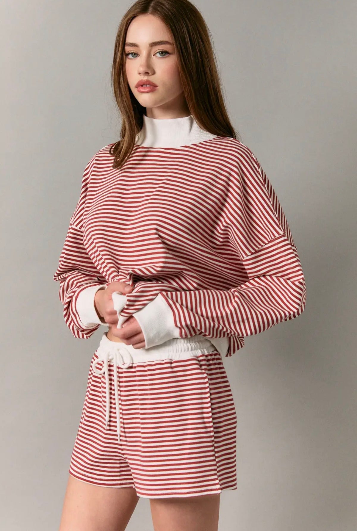 Red Striped Shorts